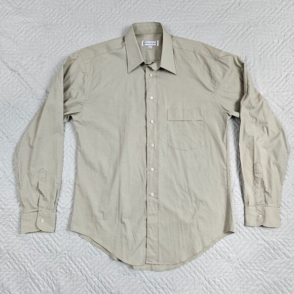 VTG Yves Saint Laurent Mens Button Up Long Sleeve Dress Shirt SIZE: 15.5/34-35 - Picture 1 of 9